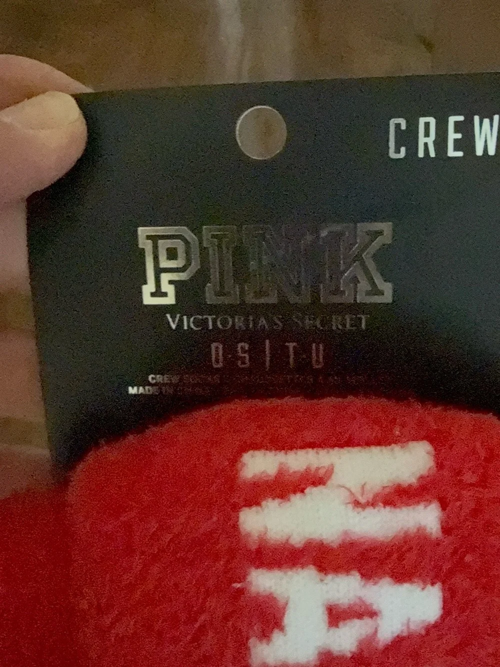 NEW with tags PINK Victoria’s Secret socks Naughty and nice one size retired